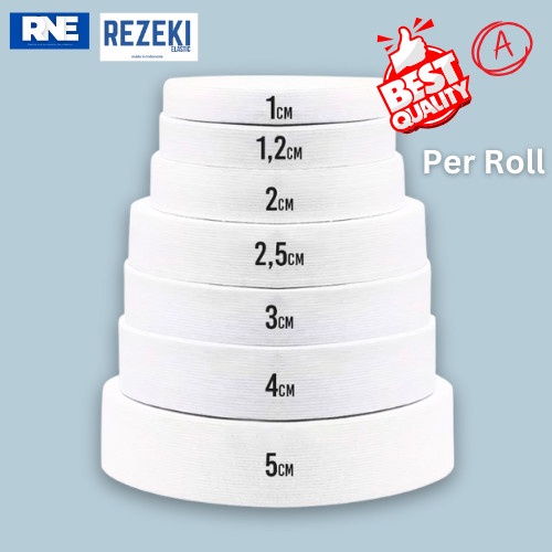 

Karet Elastis (Grade A) - Rubber Elastic per Roll isi (+-28 yard)