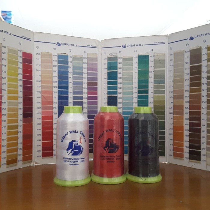 

benang bordir polyester greatwall TERLARIS