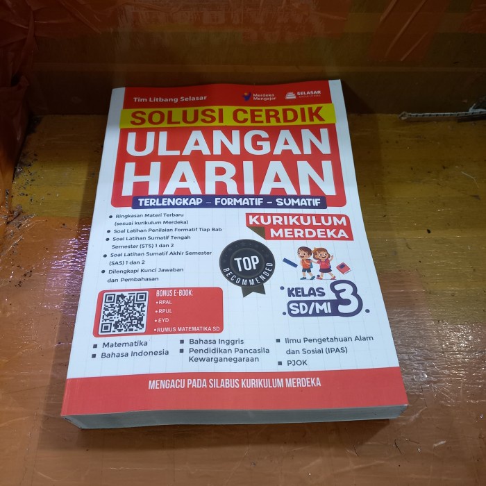 

SALE !!! BUKU SOLUSI CERDIK ULANGAN HARIAN SD MI KELAS 3 KURIKULUM MERDEKA READYY