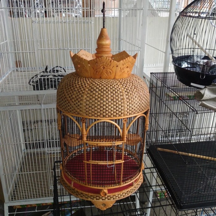 kandang perkutut rotan anyaman/sangkar perkutut rotan/kandang burung DiskonJual MurahHarga