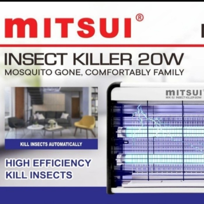insect killer MITSUI 20 watt MIK 02 - perangkap nyamuk lampu UV