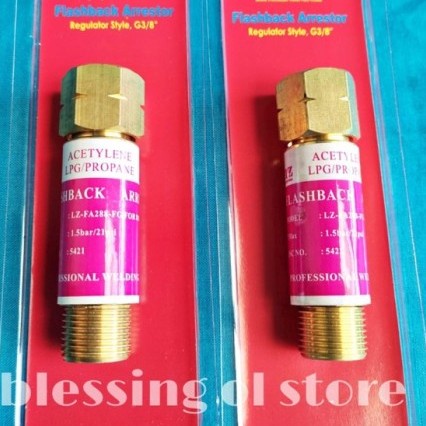 Flashback Flesbek Aresstor Pengaman Regulator Tabung Oksigen Gas Asitilin Acetylene Kode 242