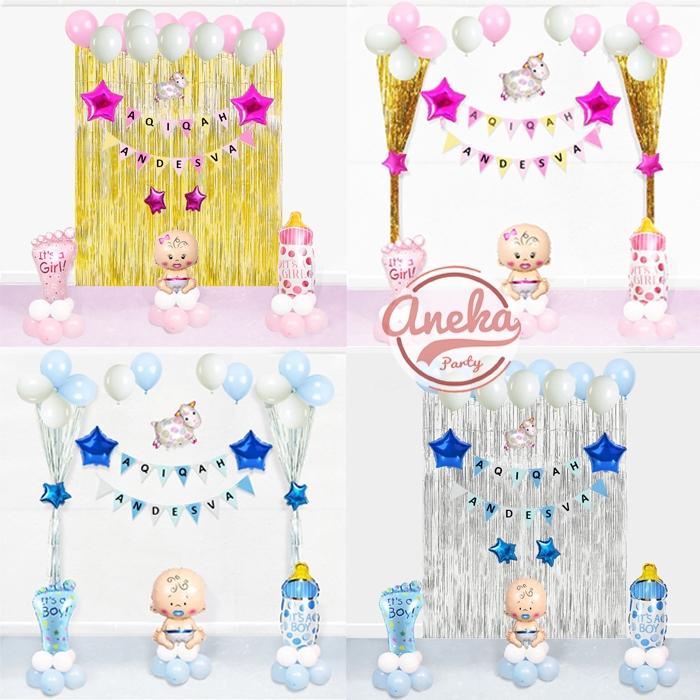 paket dekorasi balon aqiqah / set balon dekorasi tasyakuran aqiqah Ready FakturReady SPKReady