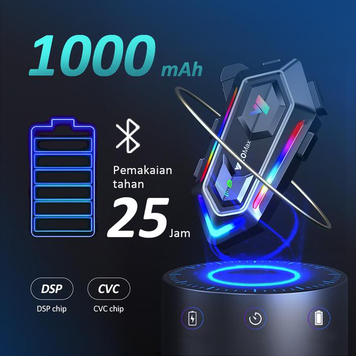 SALE PROMO BONKYO Y20MAX WALKIE TALKIE HEADSET BLUETOOTH HELM SEPEDA MOTOR HT READYY