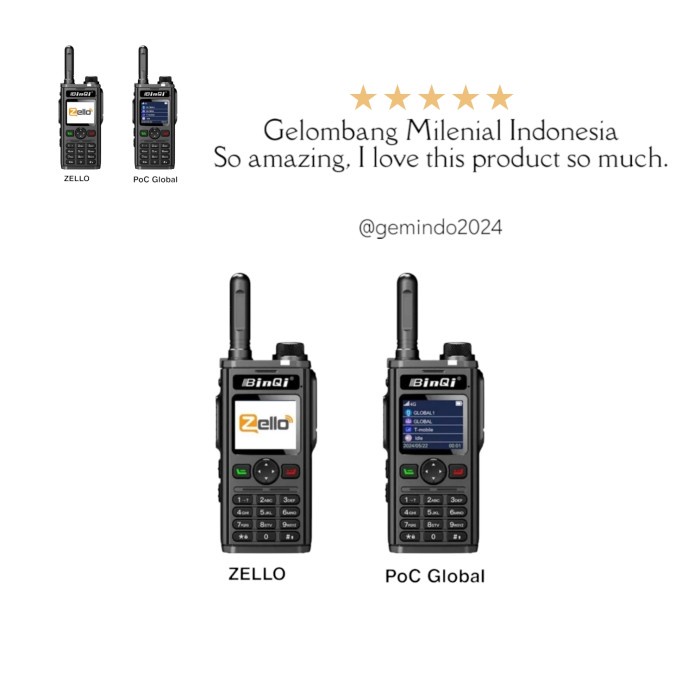 DISKON HT POC BINQI BQ 298 ZELLO GLOBAL PTT WALKIEFLEET READYY