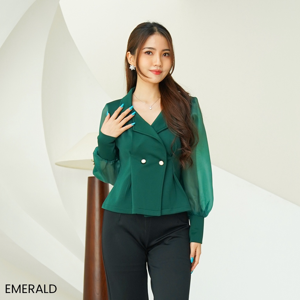 Blazer Organza Transparan Stylish Elegant | Gabriel Outer Statement