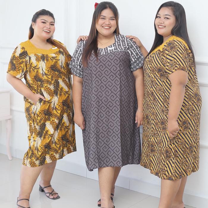 OBRAL [BATIK H.A.P] LD 140 Daster Sikak Batik H.A.P Daster Jumbo Baju Santai Pakaian Wanita Rumahan