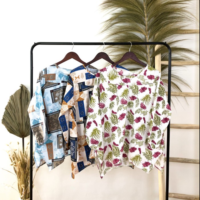 FREE ONGKIR Atasan Pakaian Baju Wanita KIRANA BLOUSE JUMBO