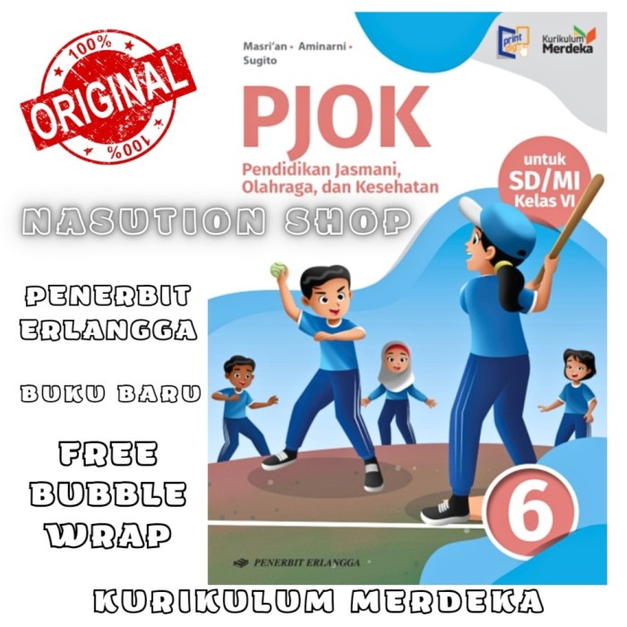

SALE !!! BUKU PJOK UNTUK KELAS 6 SD/MI ERLANGGA KURIKULUM MERDEKA - PENJASORKES READYY