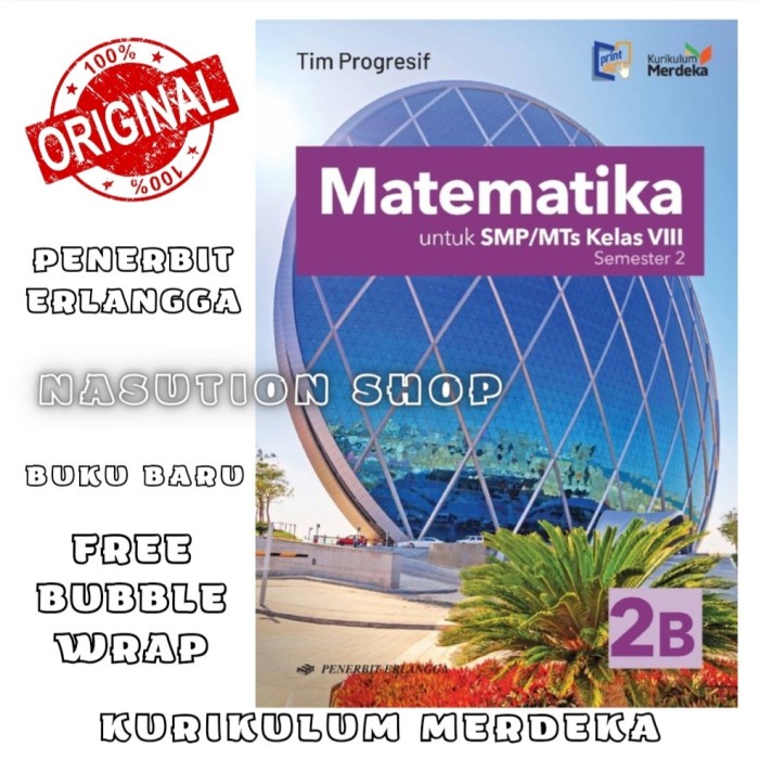 

SALE !!! BUKU MATEMATIKA 2B SEMESTER 2 ERLANGGA KELAS 8 SMP KURIKULUM MERDEKA READYY