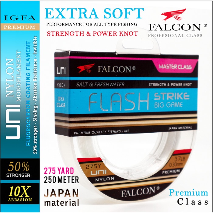Senar Pancing Falcon Uni Flash 275 Yards / 250 Meter