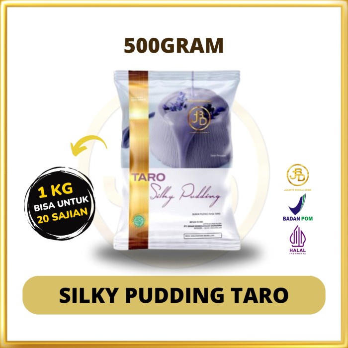 

Ready Stok" Bubuk Silky Pudding Taro 500Gr Jakarta Bubble Drink