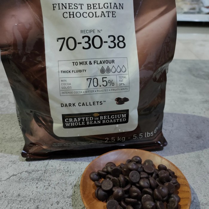 Ready Stok" Callebaut 70-30-38 Dark Chocolate 70% - 1 Kg