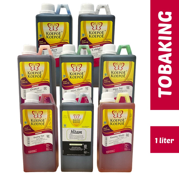 Ready Stok" Pewarna Makanan Koepoe 1 Liter Pewarna Kupu Food Flavouring