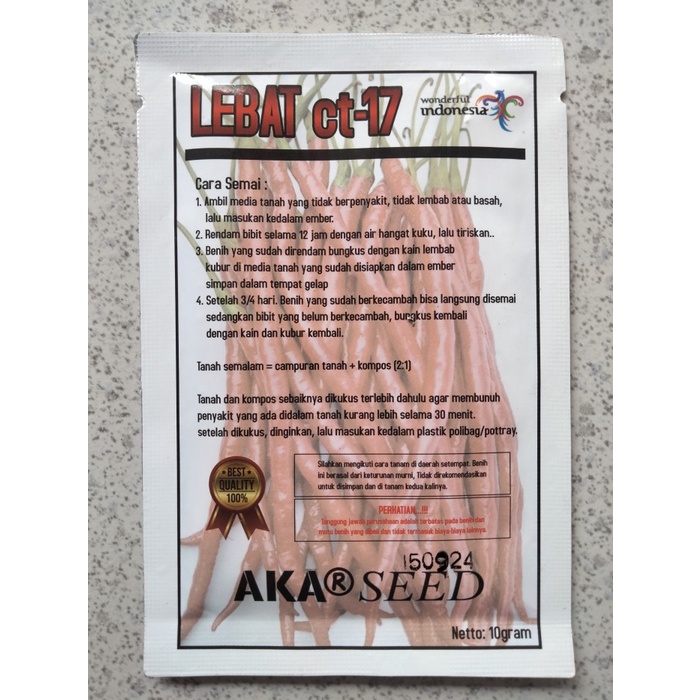 New Bibit Cabe Merah Keriting Lebat Ct-17 10Gr Benih Cmk Cabai Ct17 Ct 17 Ready