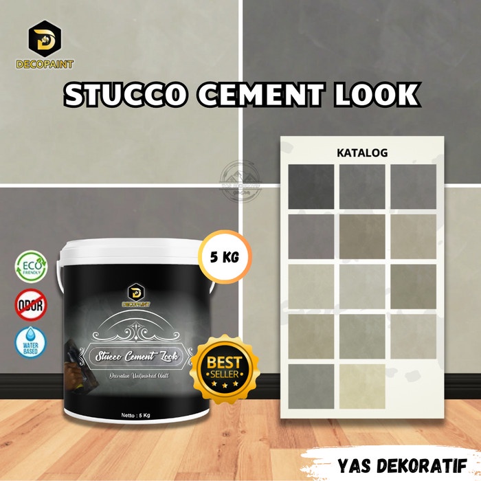 Cat Tembok Stucco Cement Expose - 5 Kg Stucco Motif Semen Expose