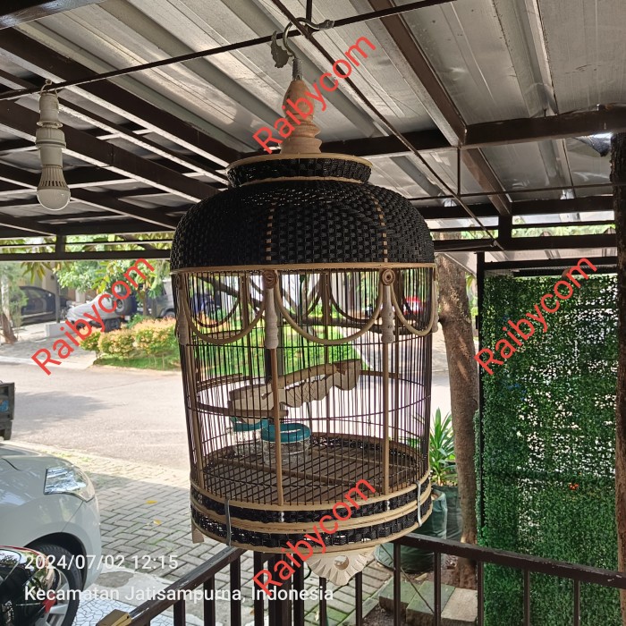 KANDANG BURUNG PERKUTUT ROTAN MODEL RAJUT SANGKAR ANYAMAN KUTUT LOKAL DiskonJual MurahHarga