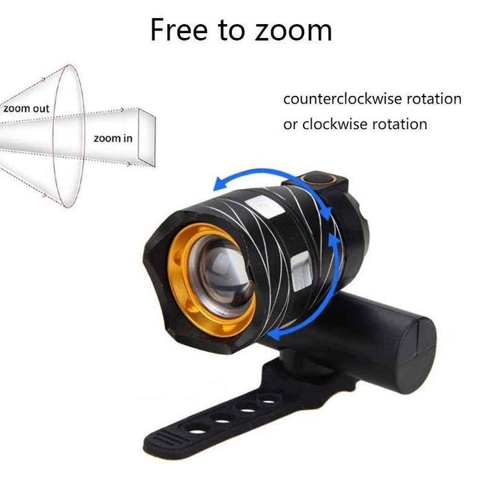 COD Lampu Depan Sepeda MTB Gunung Roadbike Lipat MBX Listrik Model LED CREE XML-T6 Super Terang