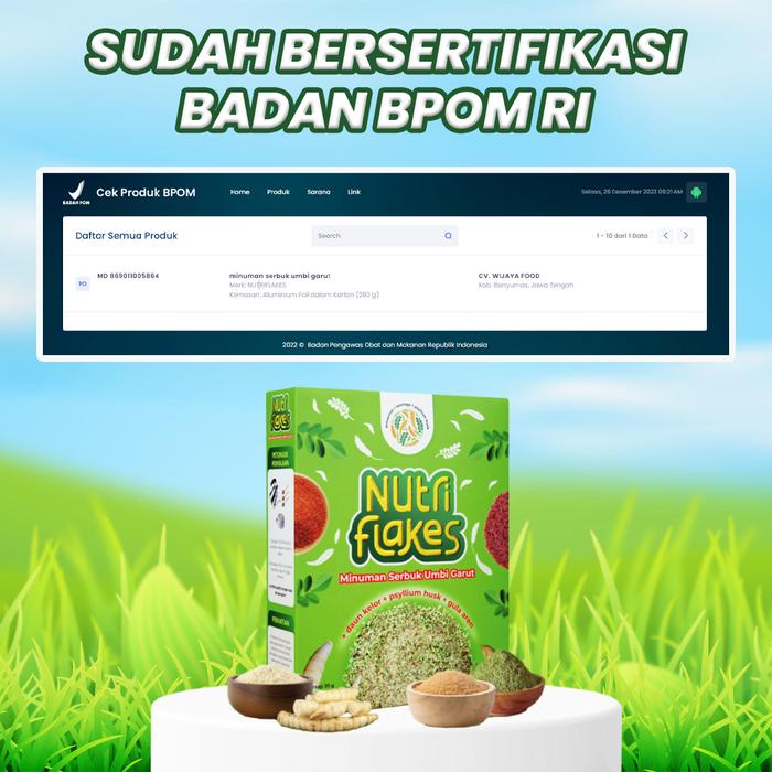 

Sereal Nutriflakes Original 280 gram Distributor Resmi Nutriflakes Umbi Garut 4 Box Halal BPOM [ ]