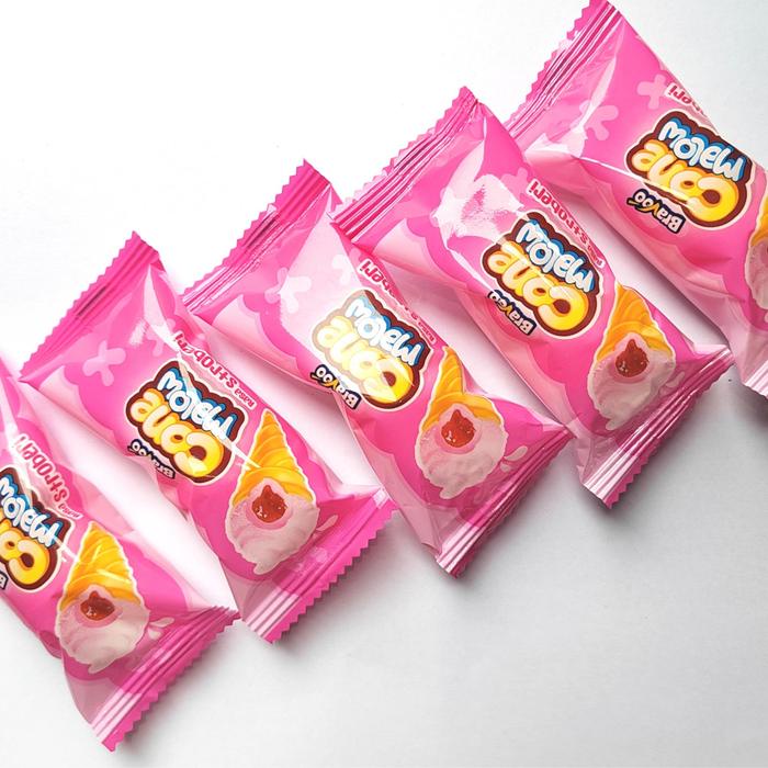 

Cemal Cemil marshmellow 40pcs snack lucu aneka rasa bentuk ice cream bluberry,mangga,