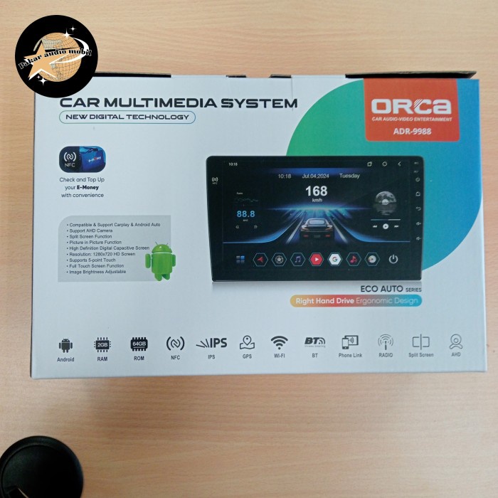 Paling Baik Head Unit Android 10 Inch Orca Eco Auto Series Nfc / Head Unit Android Orca Nfc 10 Inch
