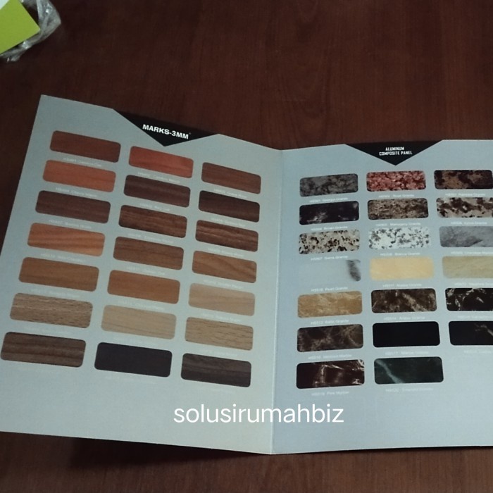 paling diminati] KATALOG ACP ALUMINIUM COMPOSITE PANEL 8HAL MARKS 3MM KARTU WARNA COLOR