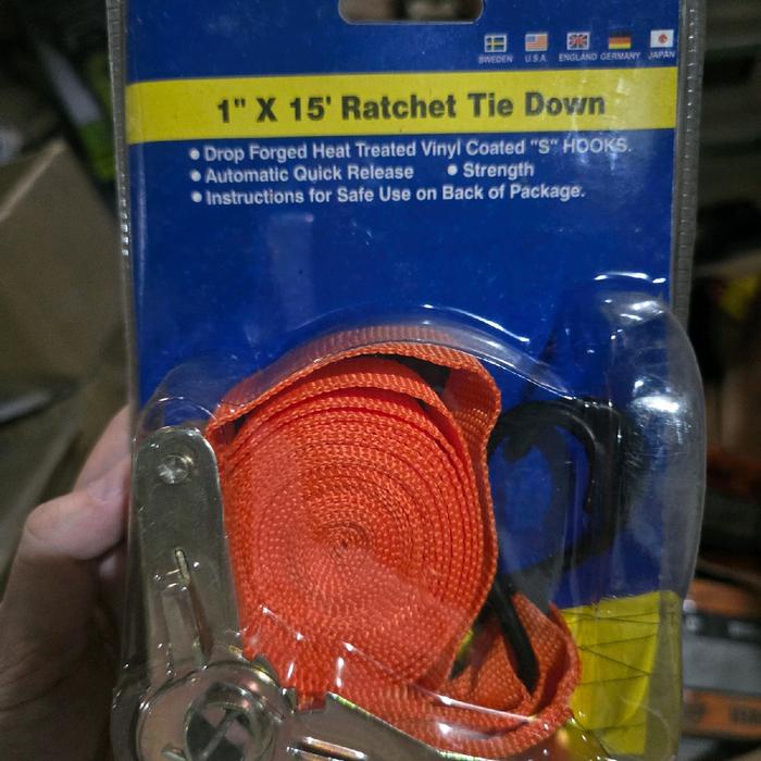 ((((()paling dicari] Rachet Tie Down 1 inch 5 meter kecil tali krek cargo lashing 1 inchi x 5 m