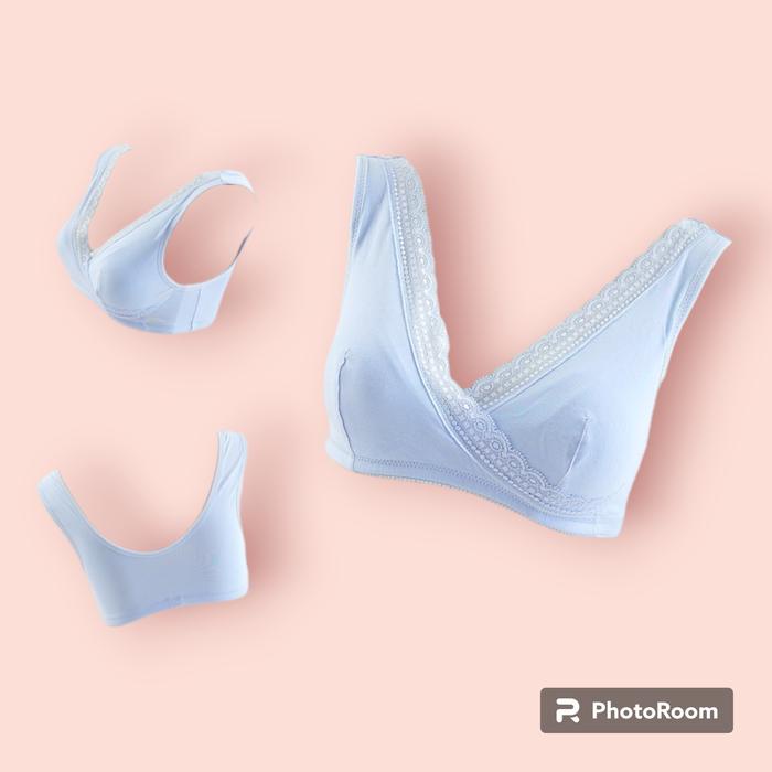 READY STOK BRA WANITA TANPA KAWAT TANPA BUSA FULL CUP LULUDI BY WACOAL MIX HIAS LACE PREMIUM PAKAIAN