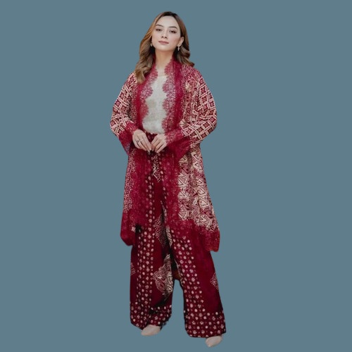BERKUALITAS Setelan Pakaian Batik Wanita Set Rok Lilit Jumbo Premium Kondangan