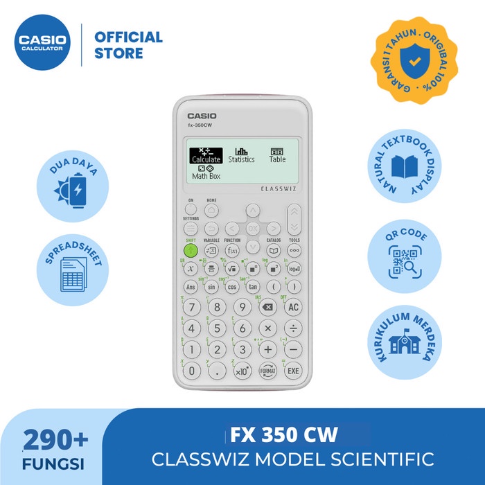 

CASIO SCIENTIFIC CLASWIZ FX-350CW TERLARIS/TERMURAH/TERPOPULER