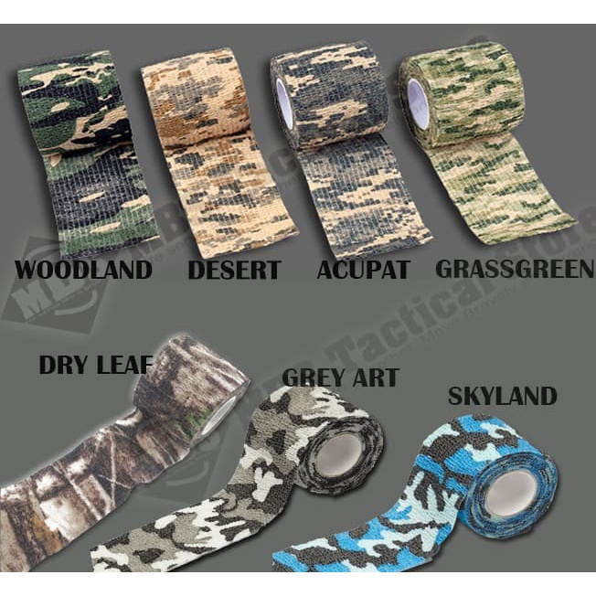 

Lakban CAMO bahan kain / Camouflage Tape