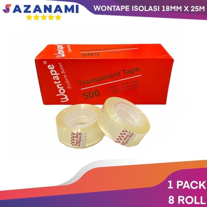 

Wontape isolasi Kado kecil selotip 18mm x 25m sazanami