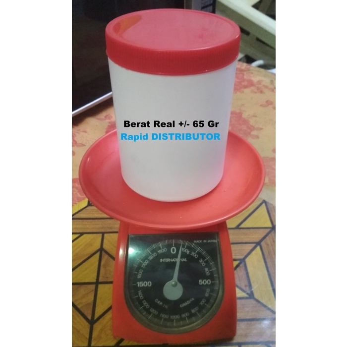6Pieces Toples Plastik HDPE 1000ml Putih Jar 1 Liter Tabung 1L 1000 mL