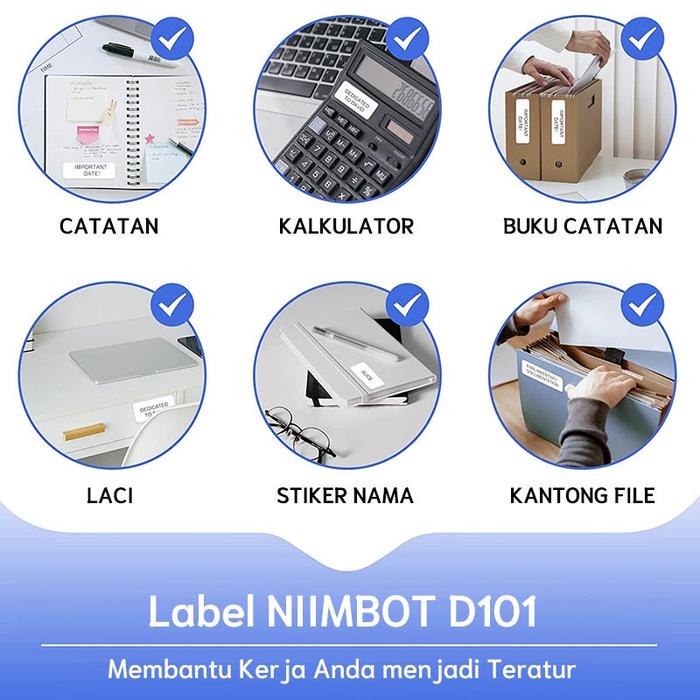 

Kertas Label Putih Eksklusif untuk Mesin Label NIIMBOT D101, Kertas Label Termal Berkualitas Tinggi