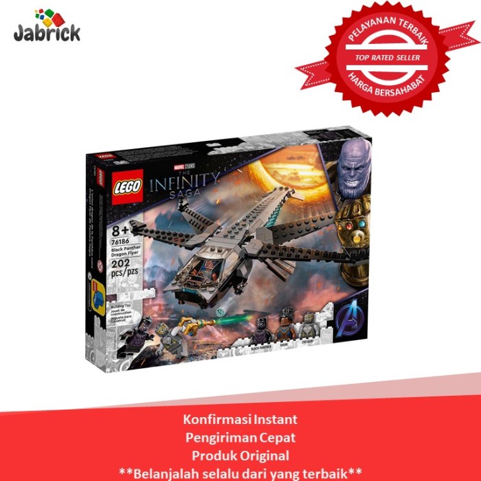 Product Laris Lego 76186 Super Heroes Black Panther Dragon Flyer