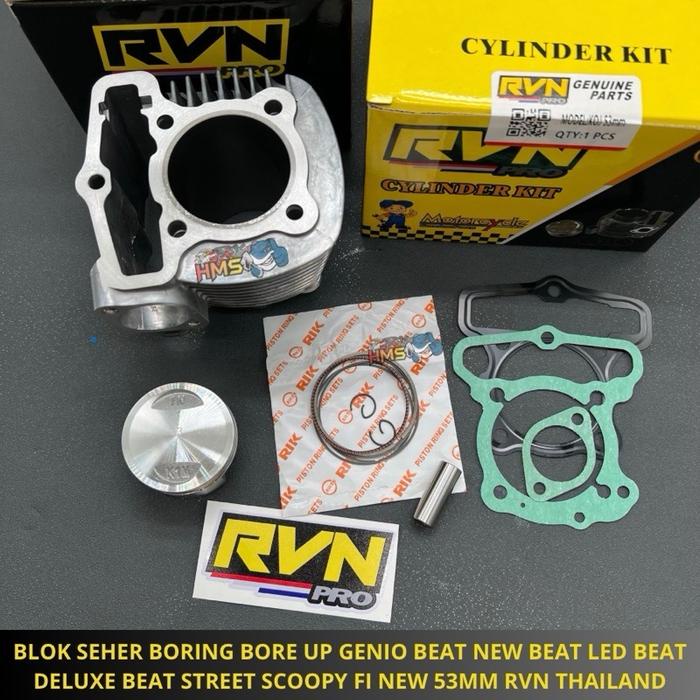 BLOK SEHER BORING BORE UP GENIO BEAT NEW BEAT LED BEAT DELUXE BEAT STREET SCOOPY FI NEW 53MM RACING