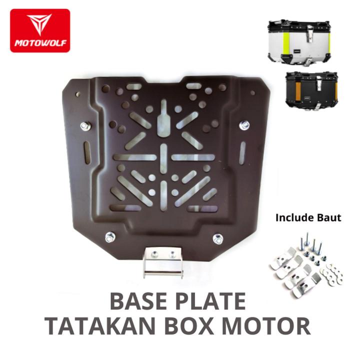 Base Plate Box Motor Touring Motowolf Tatakan Box Dudukan Box Motorcycle
