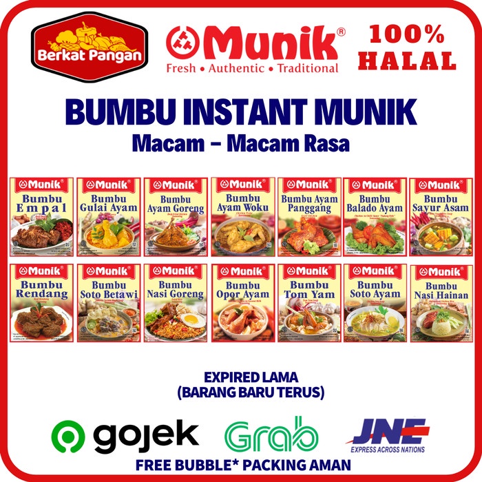 

TERBATAS Bumbu Instant Munik Rasa Rendang Semur Soto Betawi Sop Buntut Rawon