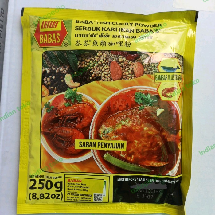 

SPECIAL Babas Fish Curry Powder / Bumbu Kari Ikan / 250 Gram