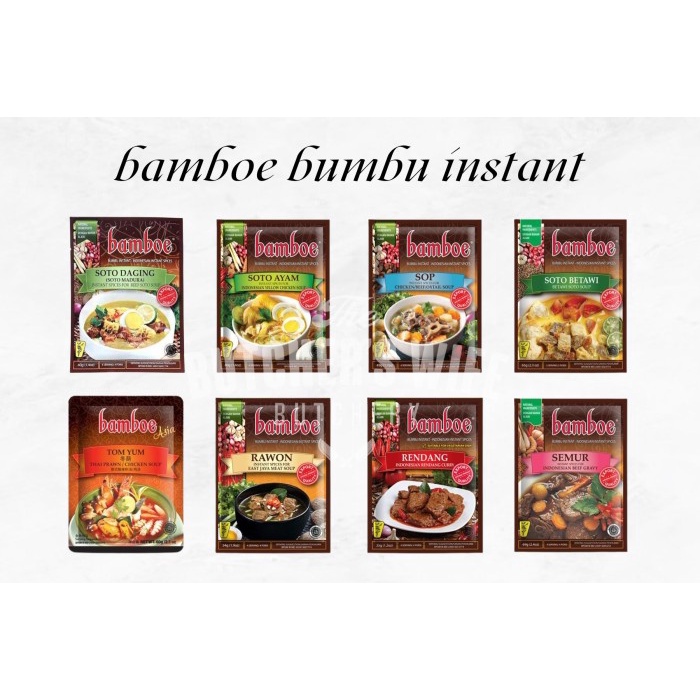 

STOK TERBATAS BAMBOE BUMBU MASAK INSTANT SOTO SOP RENDANG BUMBU DAPUR ALL VARIAN