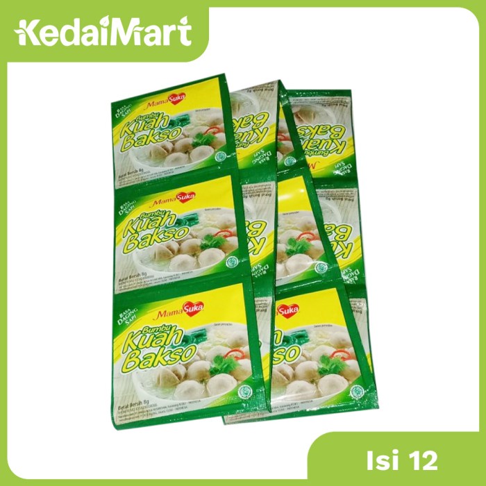 

OBRAL Mamasuka Bumbu Kuah Bakso Renceng Isi 12 x 8 Gram
