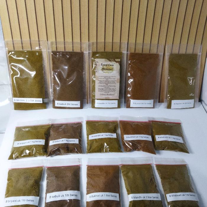 

GRATIS ONGKIR Bumbu Nasi Kebuli/Mandhi/Bukhori/Briyani dan Kabsah Untuk 1 Kg Beras ,Beli 5 Bonus