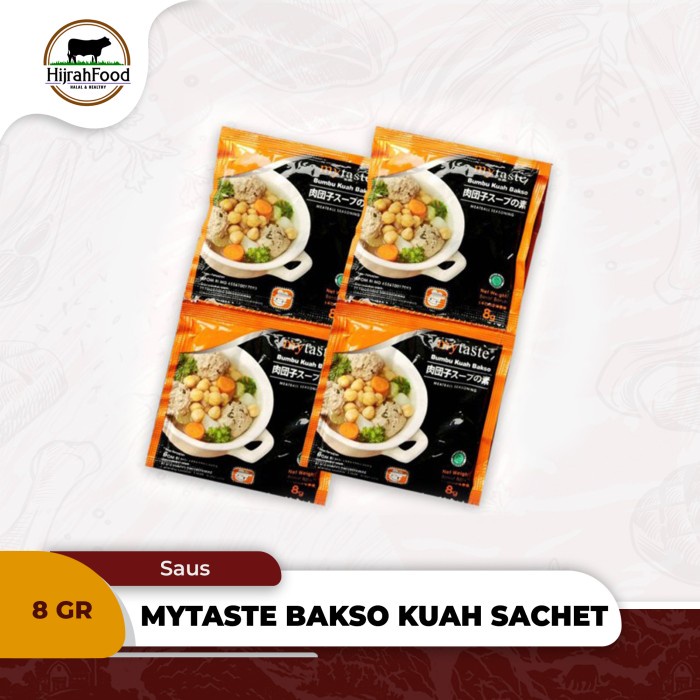 

TERBARU MyTaste Bumbu Kuah Bakso Sachet Beef Meatballs Broth Seasoning