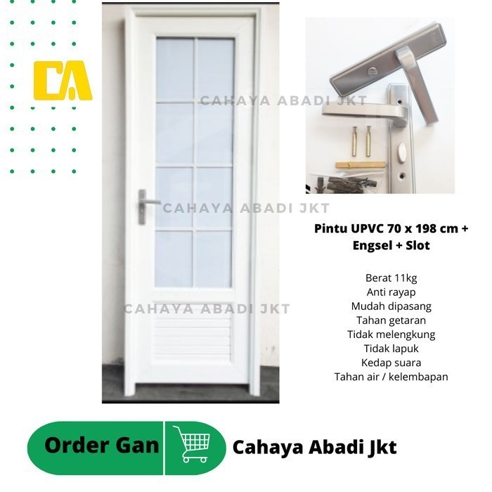 Pintu Upvc 70X198Cm Eden A060 Putih