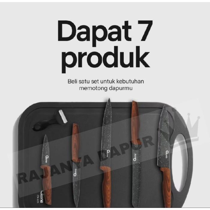 Oxone pisau set marble ox 605- Oxone Black Marble Knife Set OX-605 - pisau set oxone - pisau oxone -