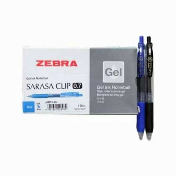 

PULPEN SARASA ZEBRA gell clip 0.7mm hitam & Biru Original in Japan