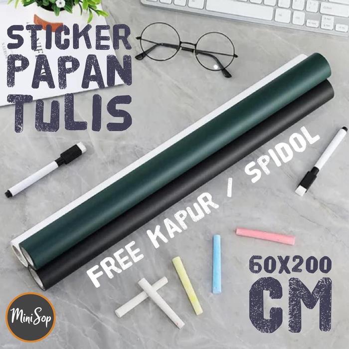 

JTTOP" STIKER PAPAN TULIS WHITEBOARD BLACKBOARD KAPUR STICKER 60X200CM