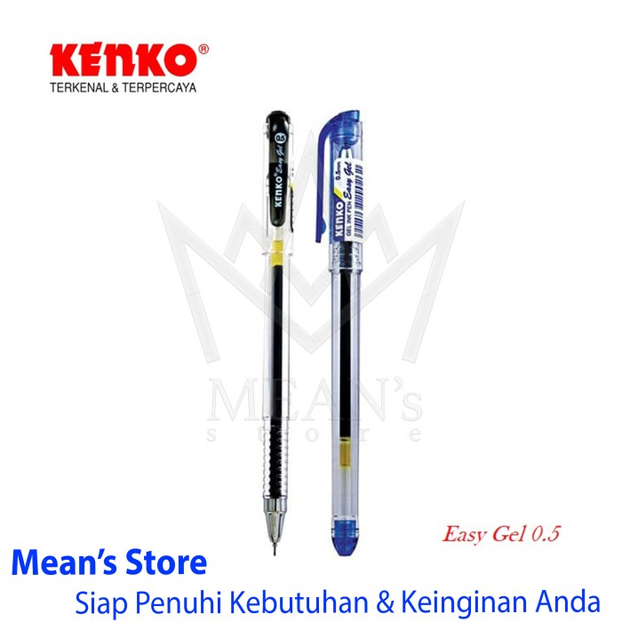 

JTTOP" PEN KENKO EASY GEL 0.5MM / PULPEN GEL KENKO / EASY GEL HITAM, BIRU