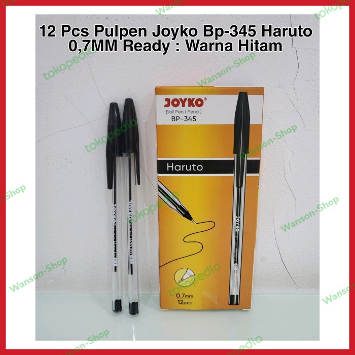 

JTTOP" BALLPEN PULPEN PEN MURAH JOYKO BP-345 HARUTO ( 12 PCS )