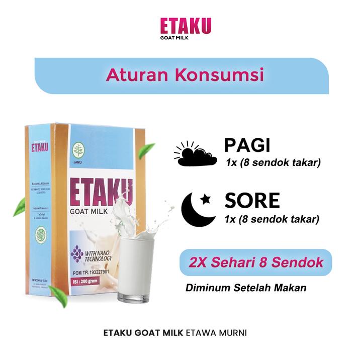 

terbaru !!! etaku goat milk - susu kambing etawa berkhasiat untuk kesehatan susu bubuk kambing etawa